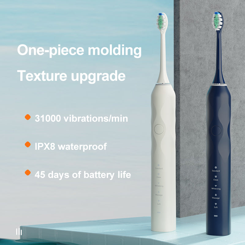 Rechargeable Ultrasonic Toothbrush IPX8 Waterproof